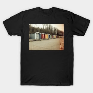 Beach huts in Colwell Bay Isle of Wight T-Shirt